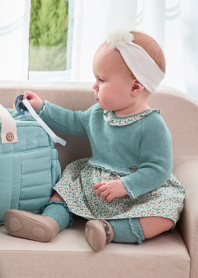 Heather Iceberg Combined Knit Dress - Select Size