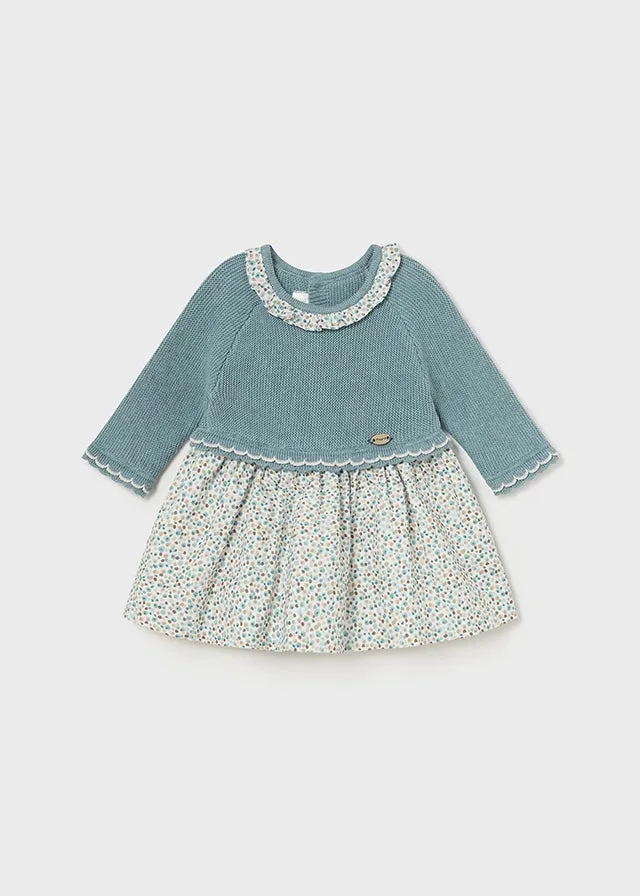 Heather Iceberg Combined Knit Dress - Select Size