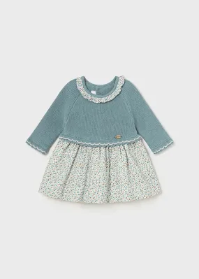 Heather Iceberg Combined Knit Dress - Select Size