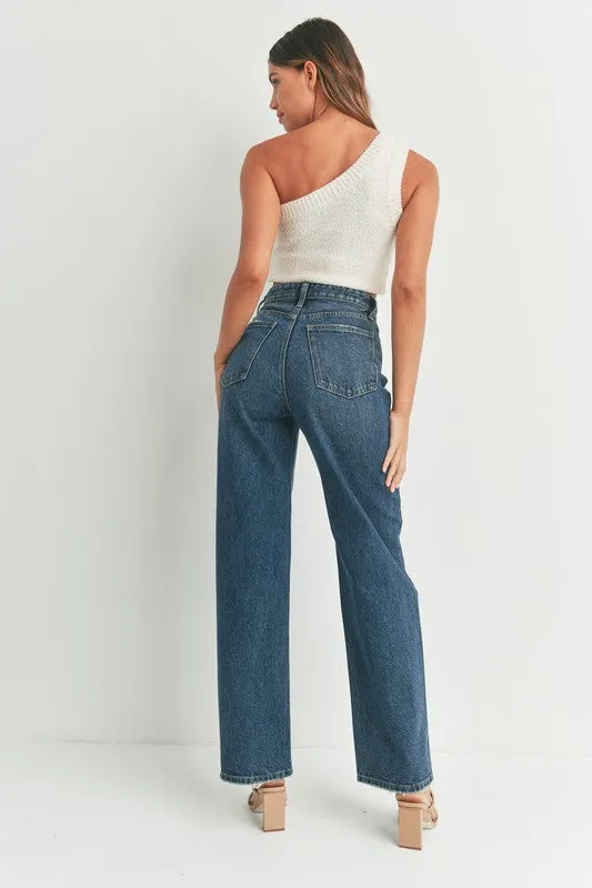 High Waisted, Skater Jean - Dark