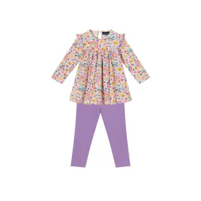 Infant Babydoll Dress Set | Rainbow and Flowers