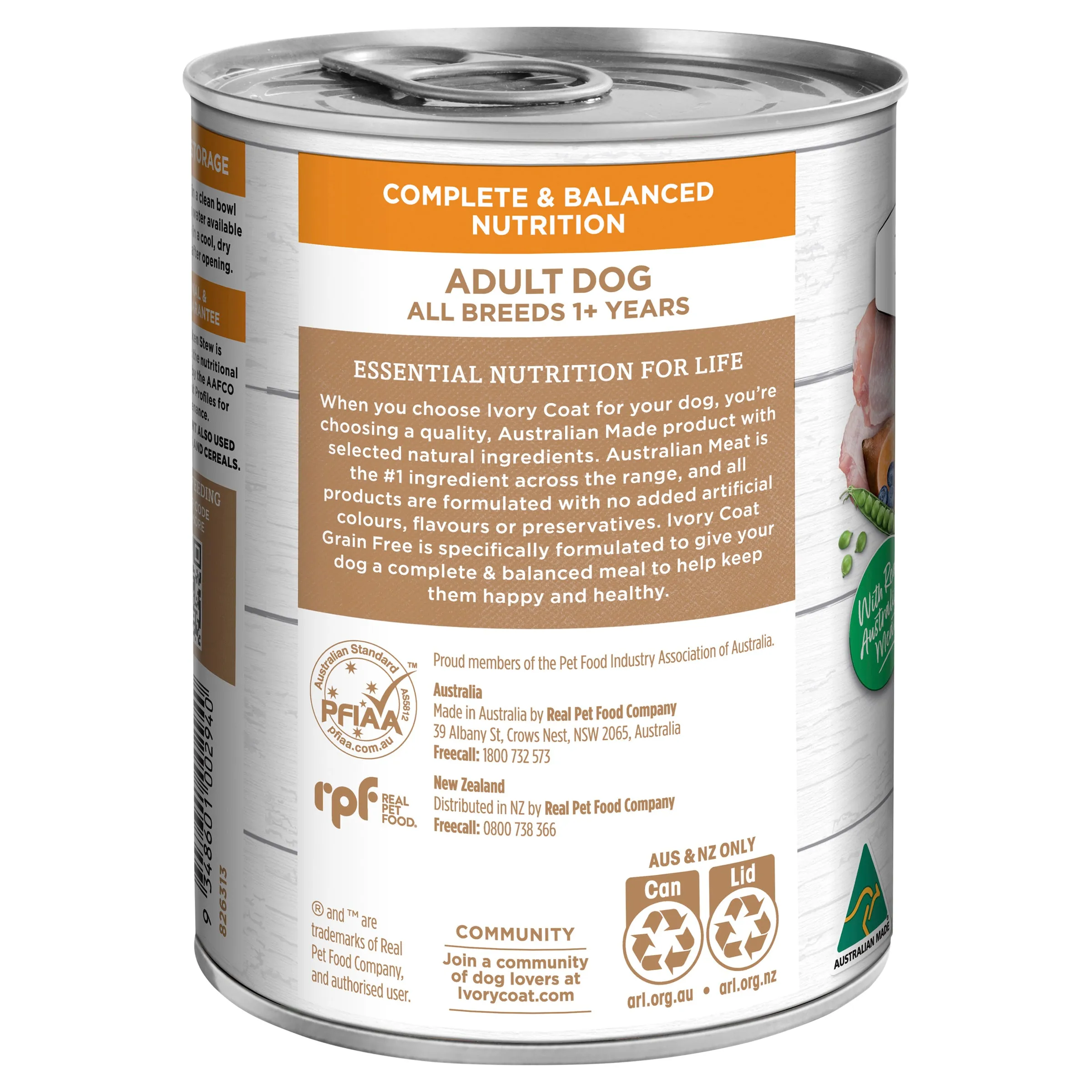 Ivory Coat - Grain Free Adult Wet Dog Food Chicken Stew (400g)
