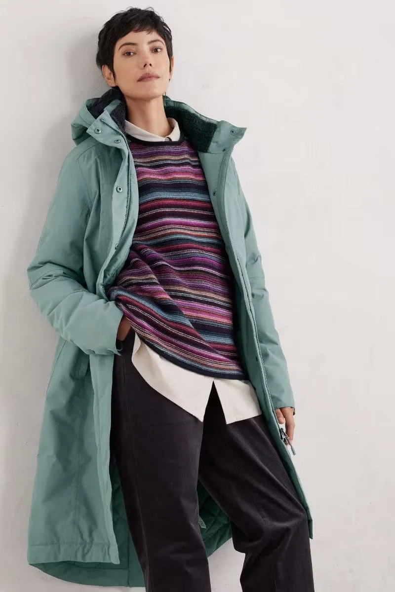 Janelle Waterproof Raincoat Coat - Lichen