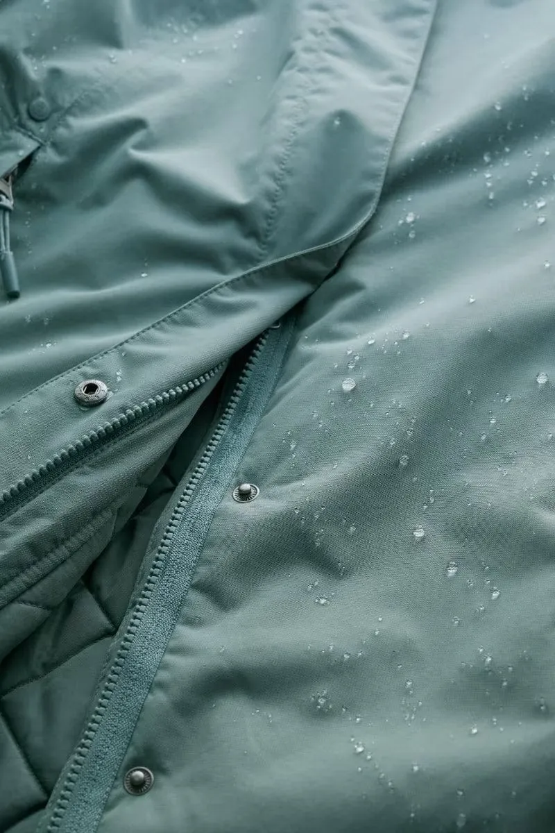 Janelle Waterproof Raincoat Coat - Lichen