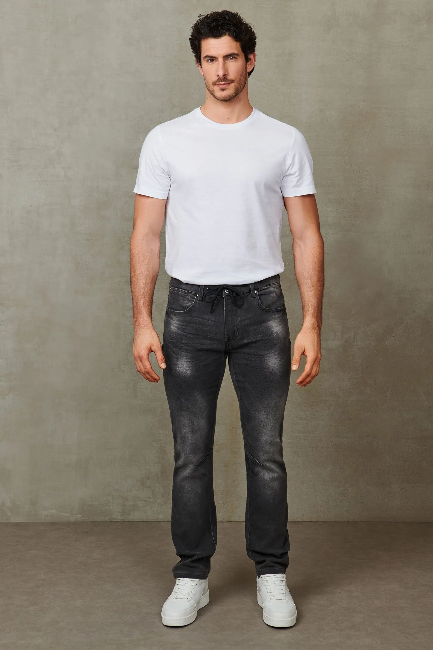 Jeans taille élastique, jambe étroite - Homme