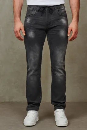 Jeans taille élastique, jambe étroite - Homme