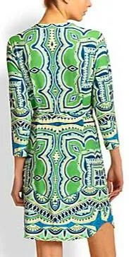 Jersey Silk Tunic Dress in Green