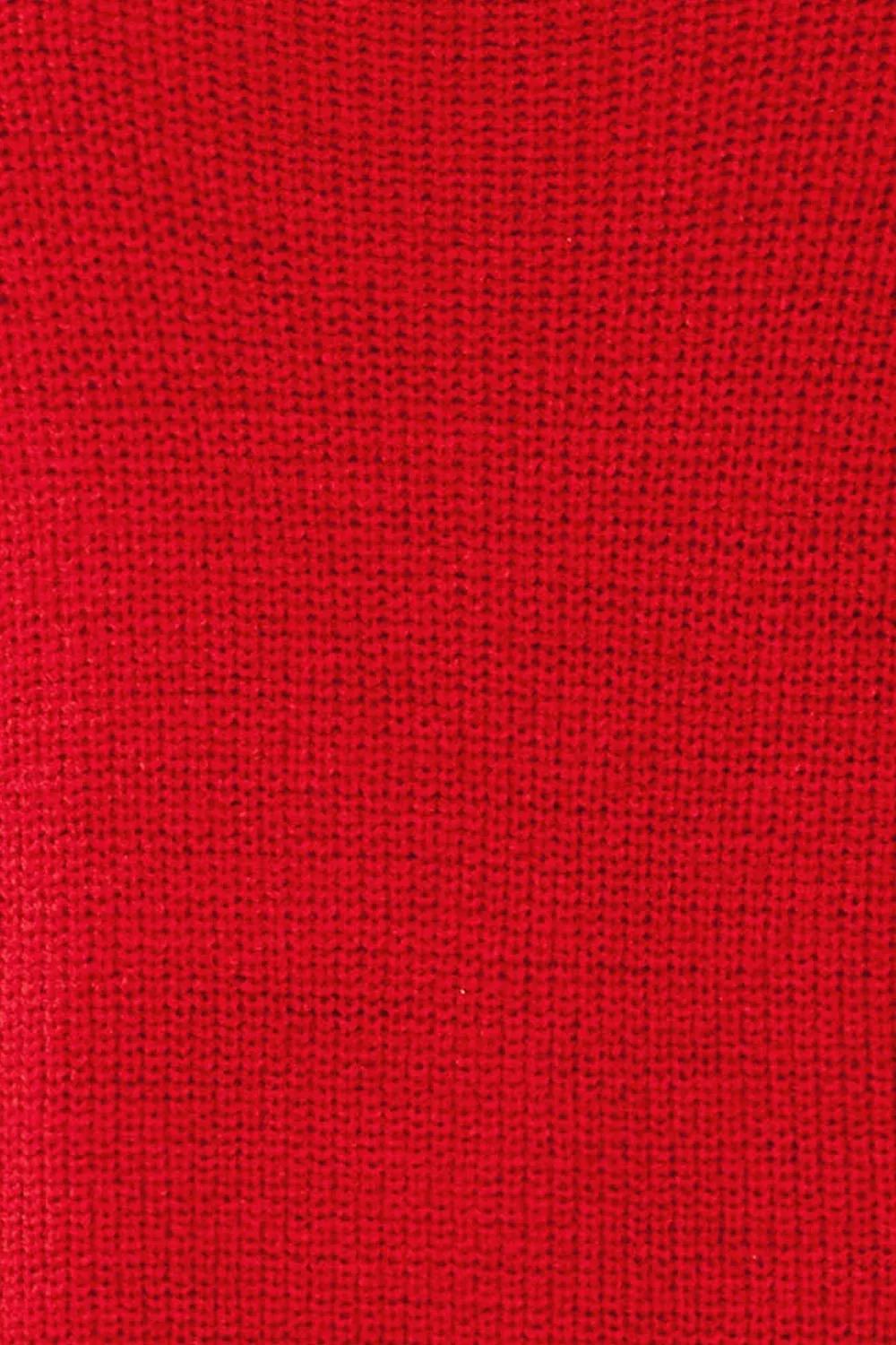 Jory Red | Knit Midi Dress