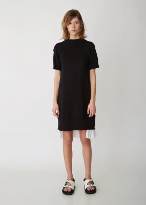 Knit x Shirting Dress
