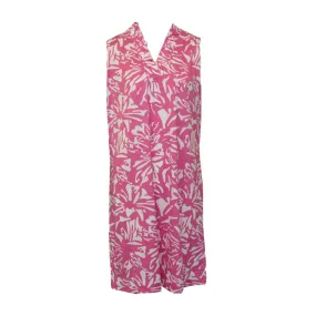 La Mer Luxe Augusta Knit Sleeveless Dress - Fuchsia Flower