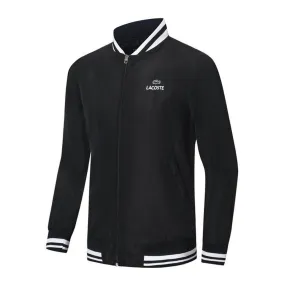 Lacoste Men's Concept Collaboration Lightweight Zip-up Jacket- Black