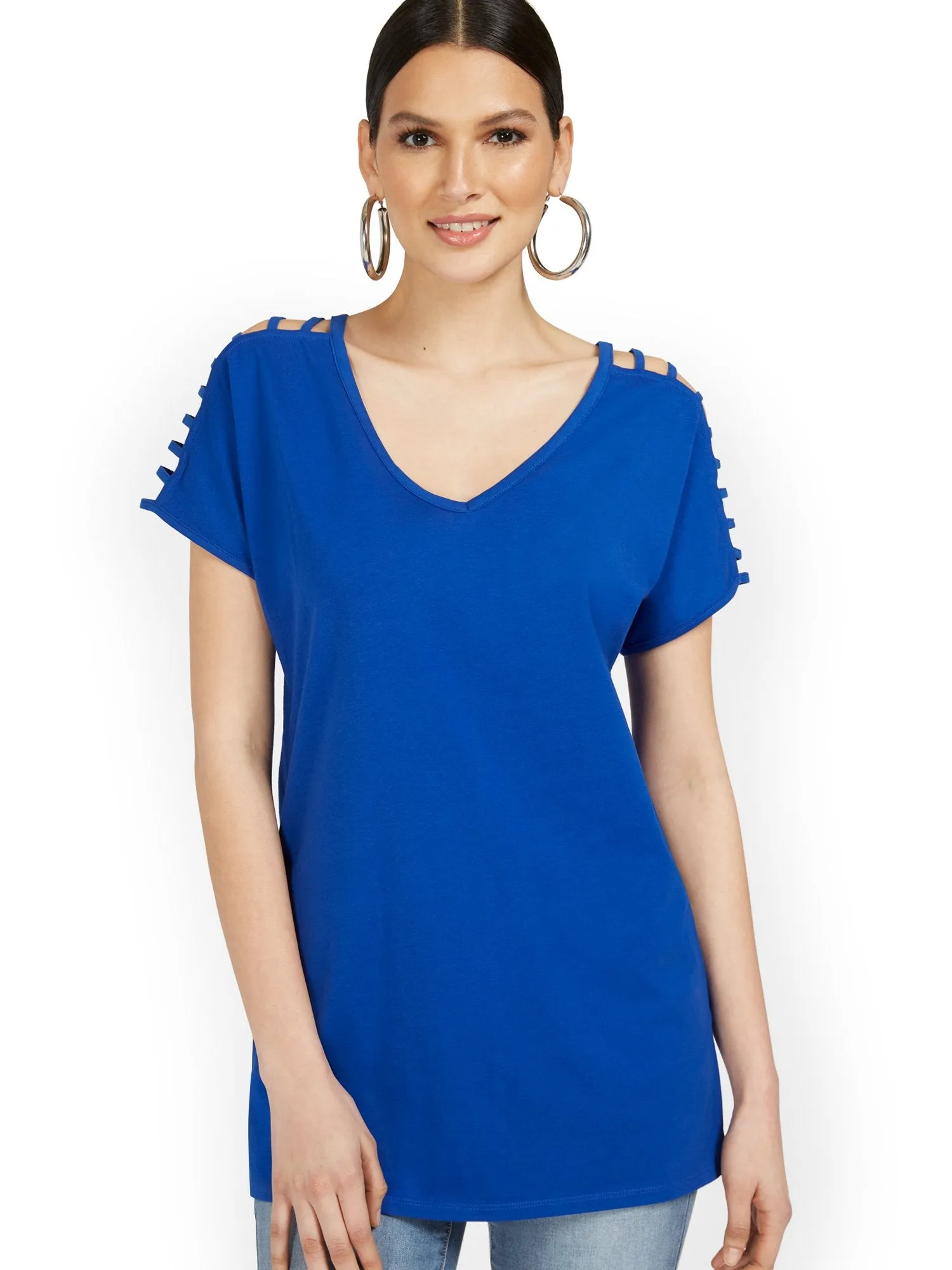 Ladder-Sleeve Perfect Tunic Top