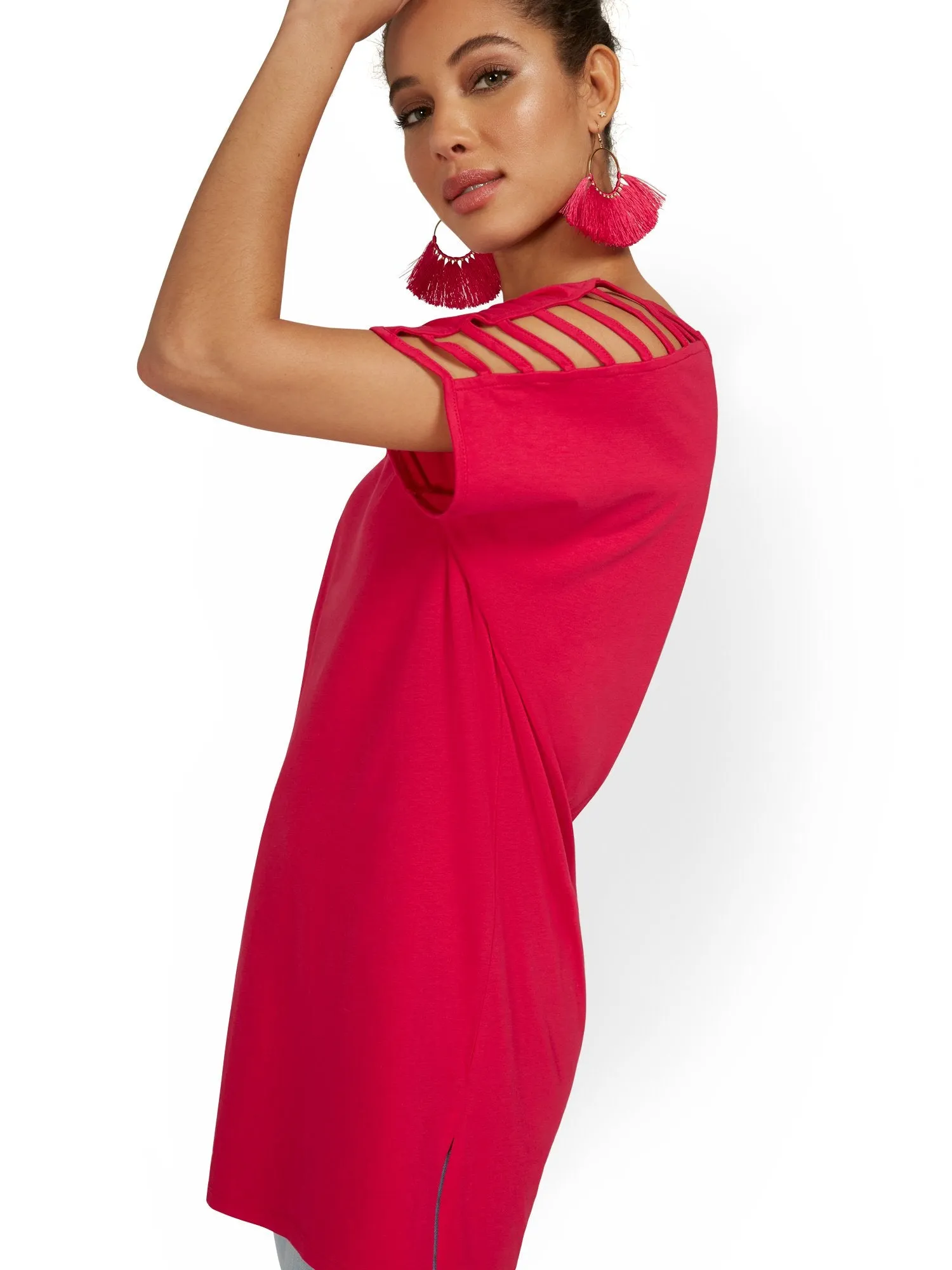 Ladder-Sleeve Perfect Tunic Top