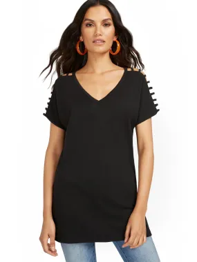 Ladder-Sleeve Perfect Tunic Top