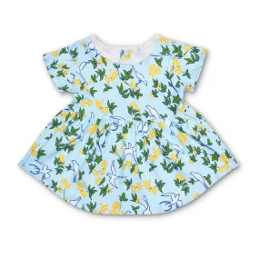 Lala Curio Dress -  Enchanted Leaves Blue