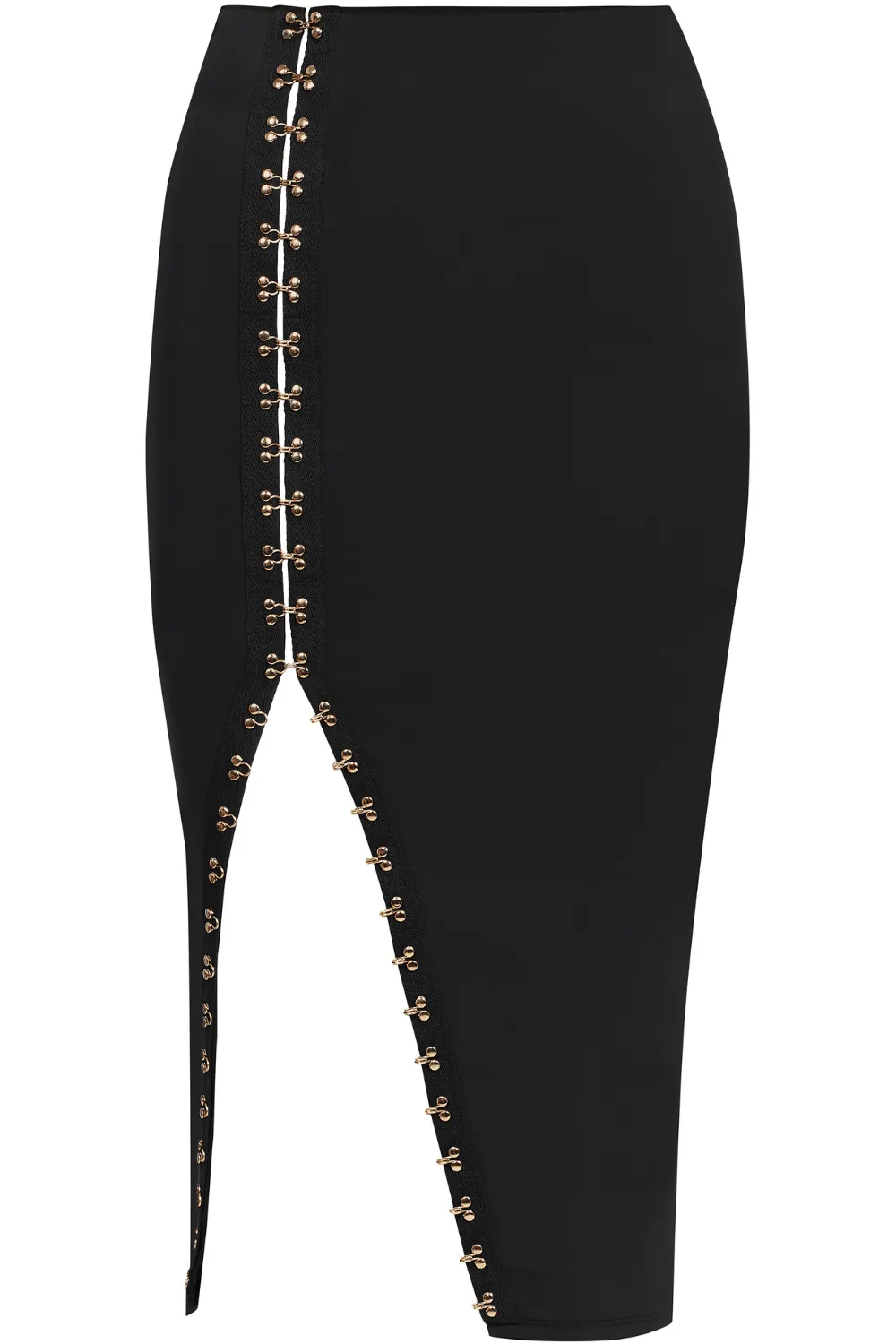 Le Vestiaire Stretch Jersey Midi Skirt with Hooks