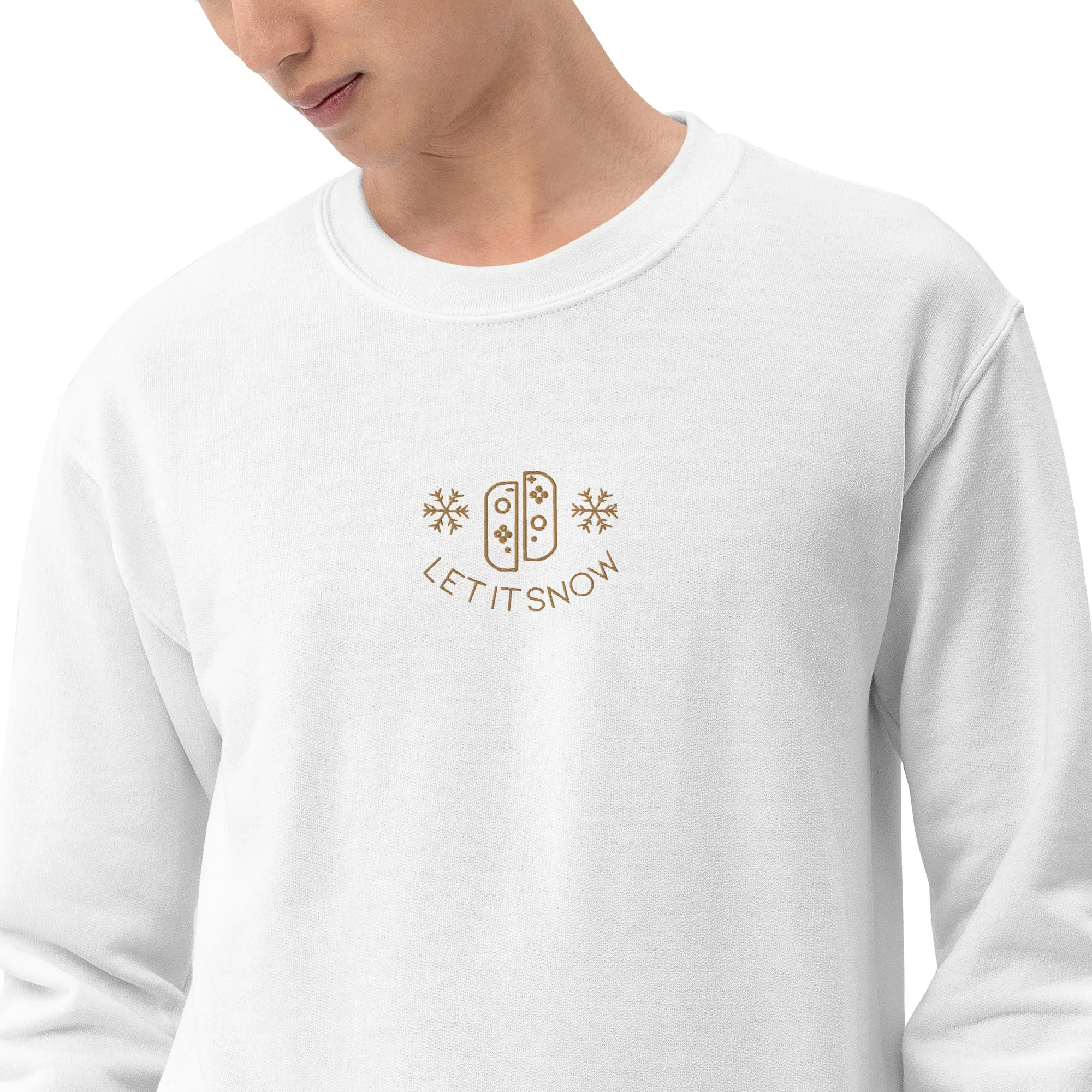 Let It Snow | Embroidered Unisex Sweatshirt | Cozy Christmas