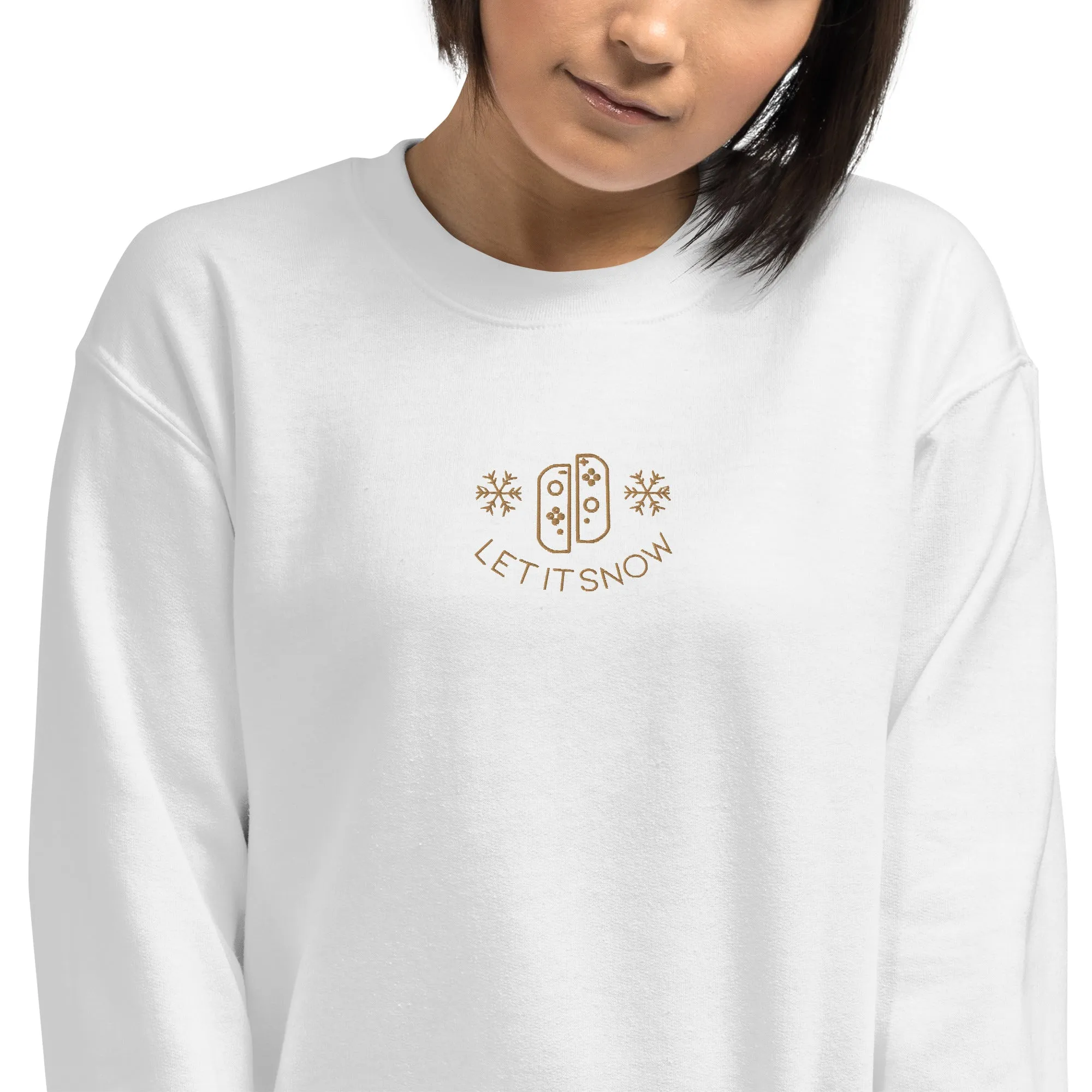 Let It Snow | Embroidered Unisex Sweatshirt | Cozy Christmas