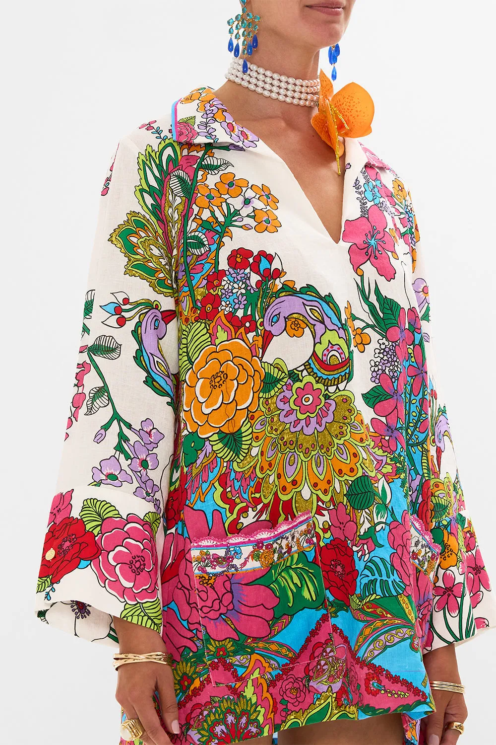 LONG SLEEVE TUNIC DRESS COSMIC PRAIRIE