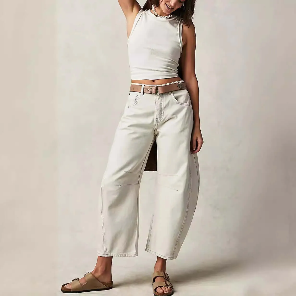 Low Waist Wide-leg Loose Jeans