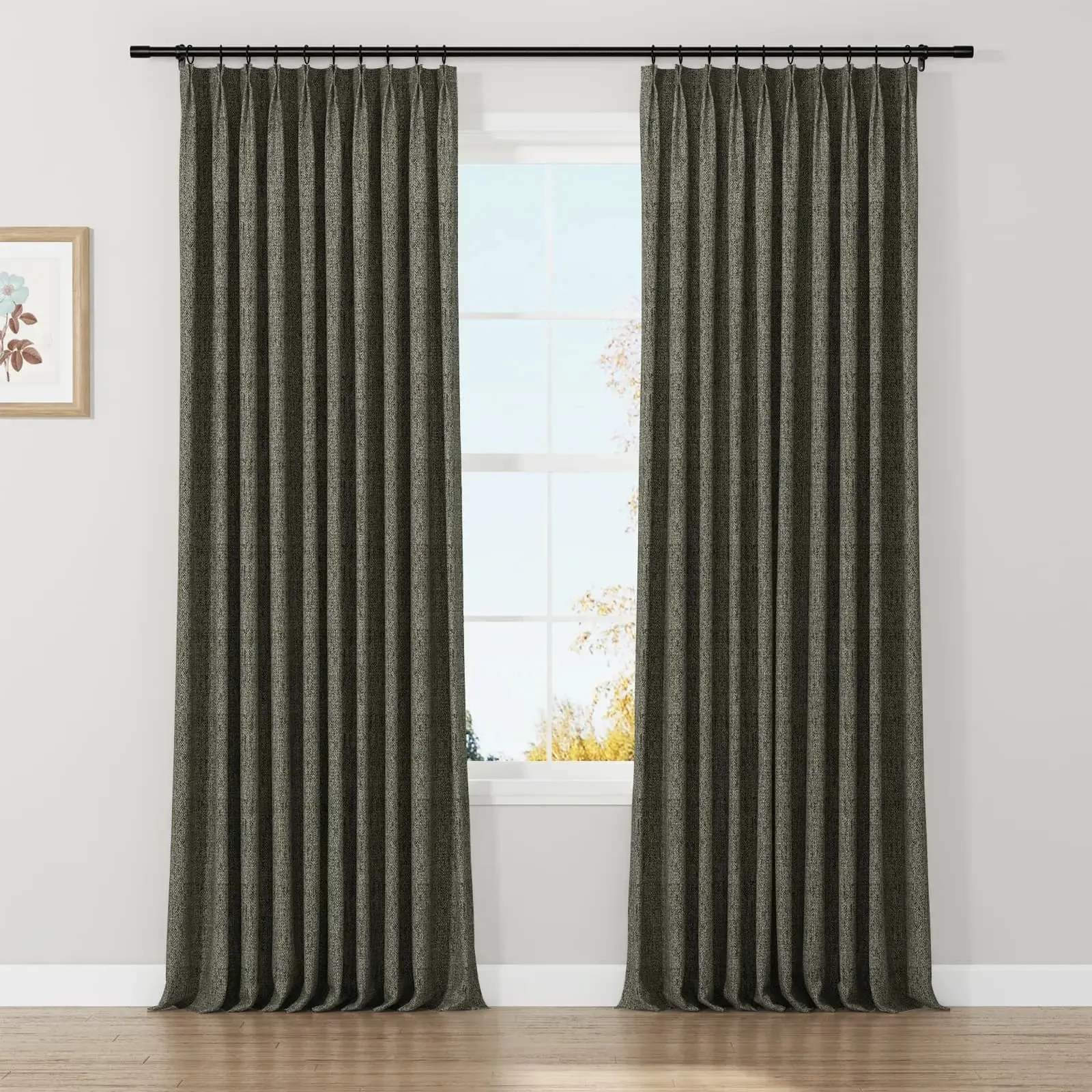 Lydia Knit Jacquard Curtain Pleated