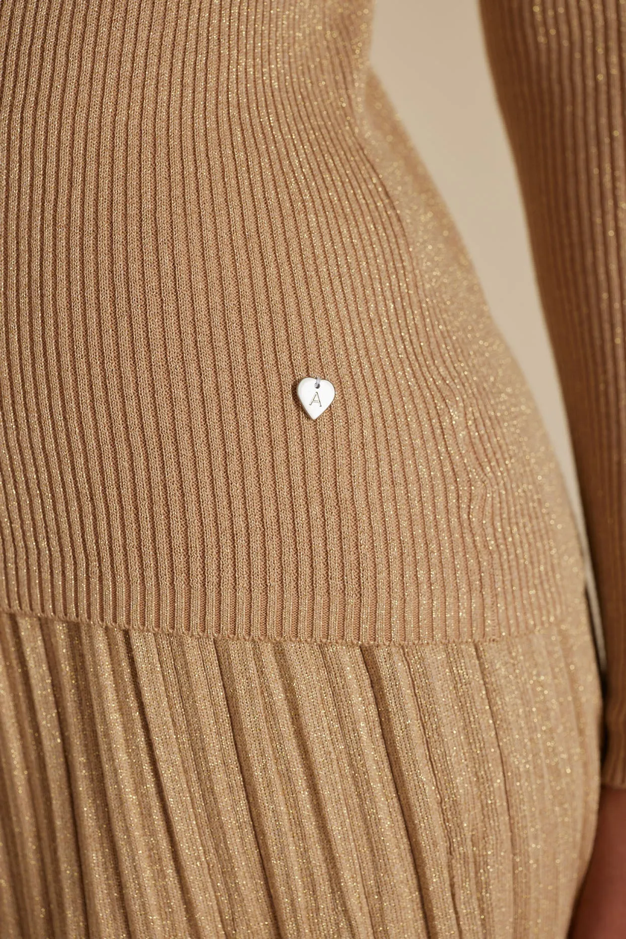 Marley Cotton Lurex Top in Sand