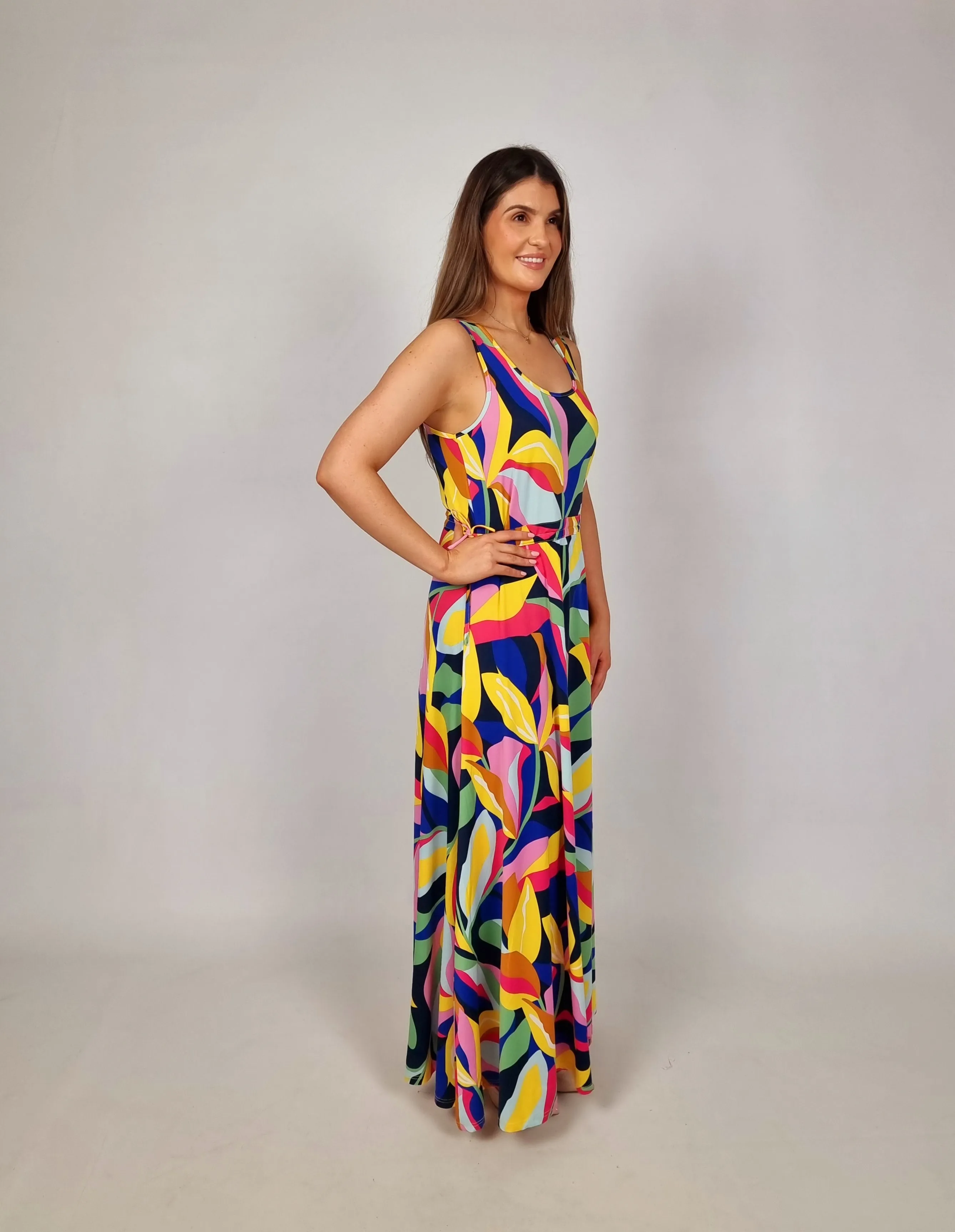 Md'M Multi Coloured Flower Dress