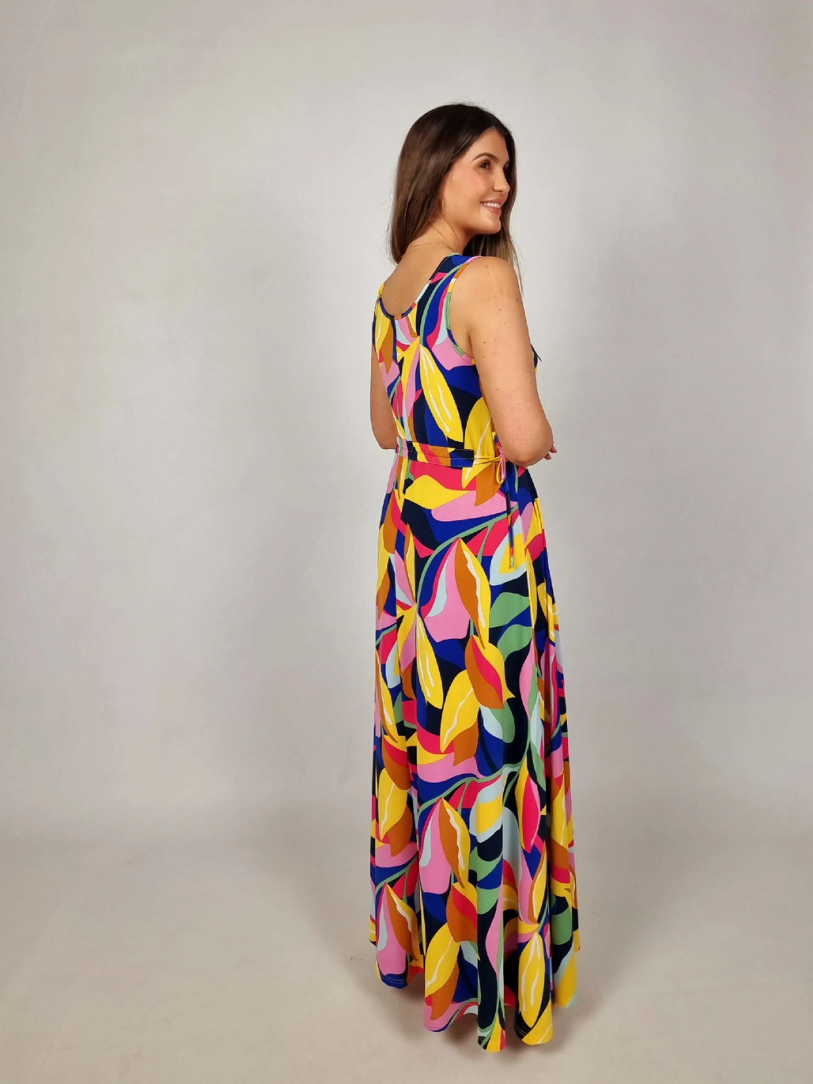 Md'M Multi Coloured Flower Dress