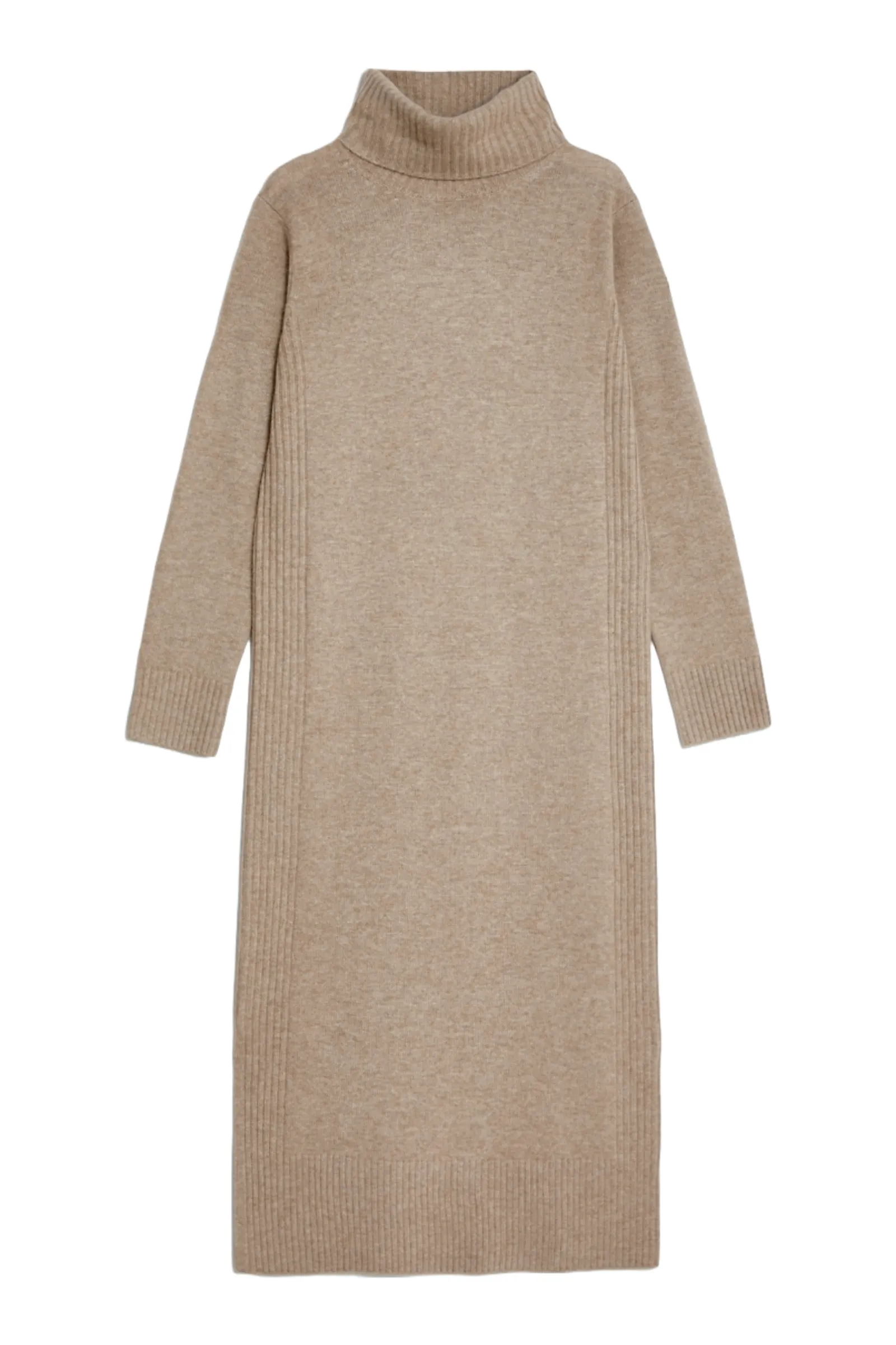 Merino Wool Rich Knitted Dress with Cashmere