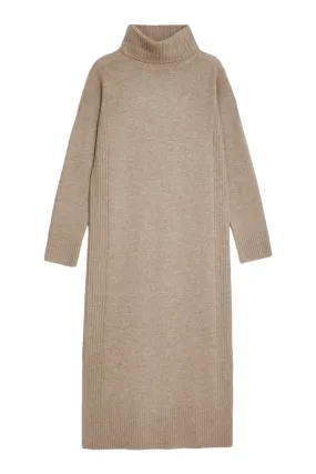 Merino Wool Rich Knitted Dress with Cashmere