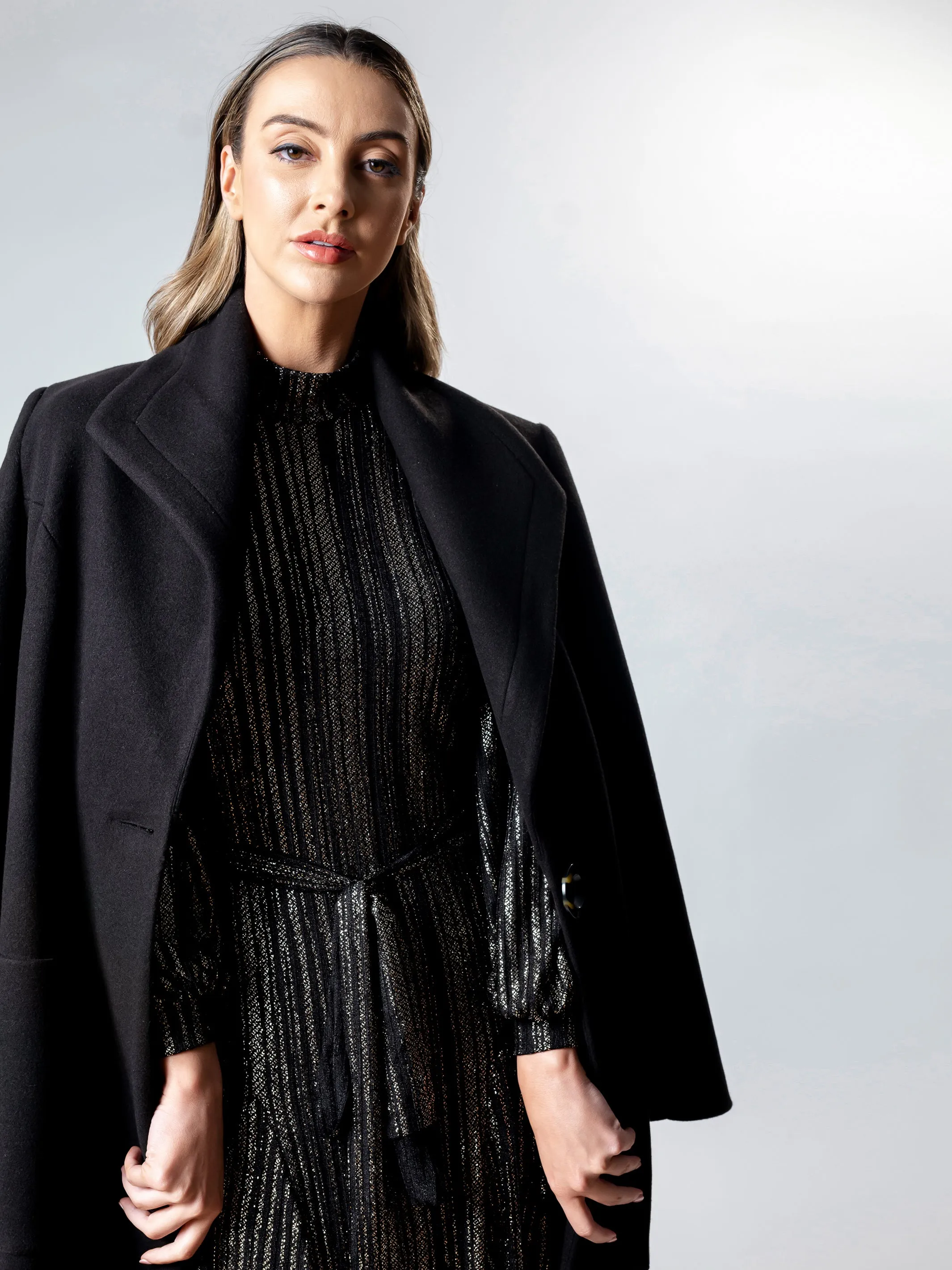 MIAMI Blouson Sleeve Godet Dress