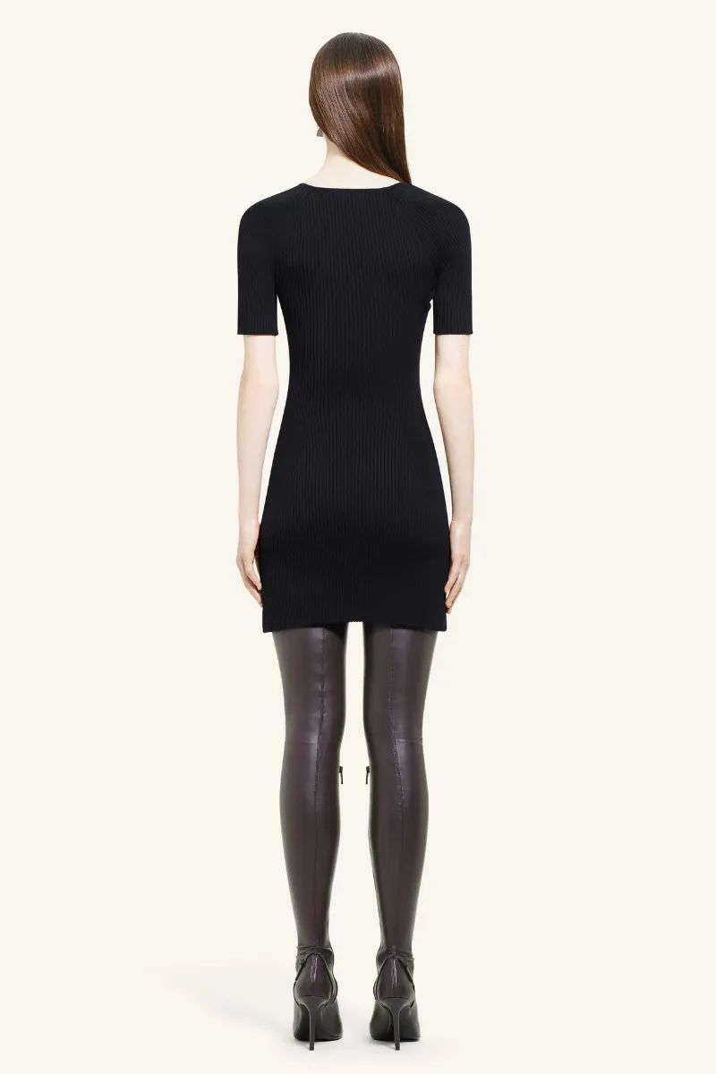 Mini Slash Rib Knit Dress