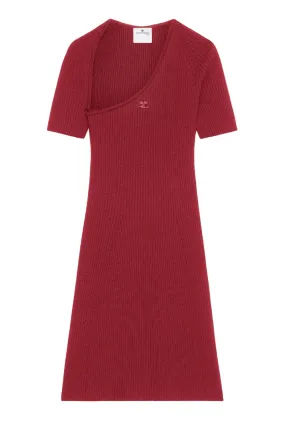 Mini Slash Rib Knit Dress