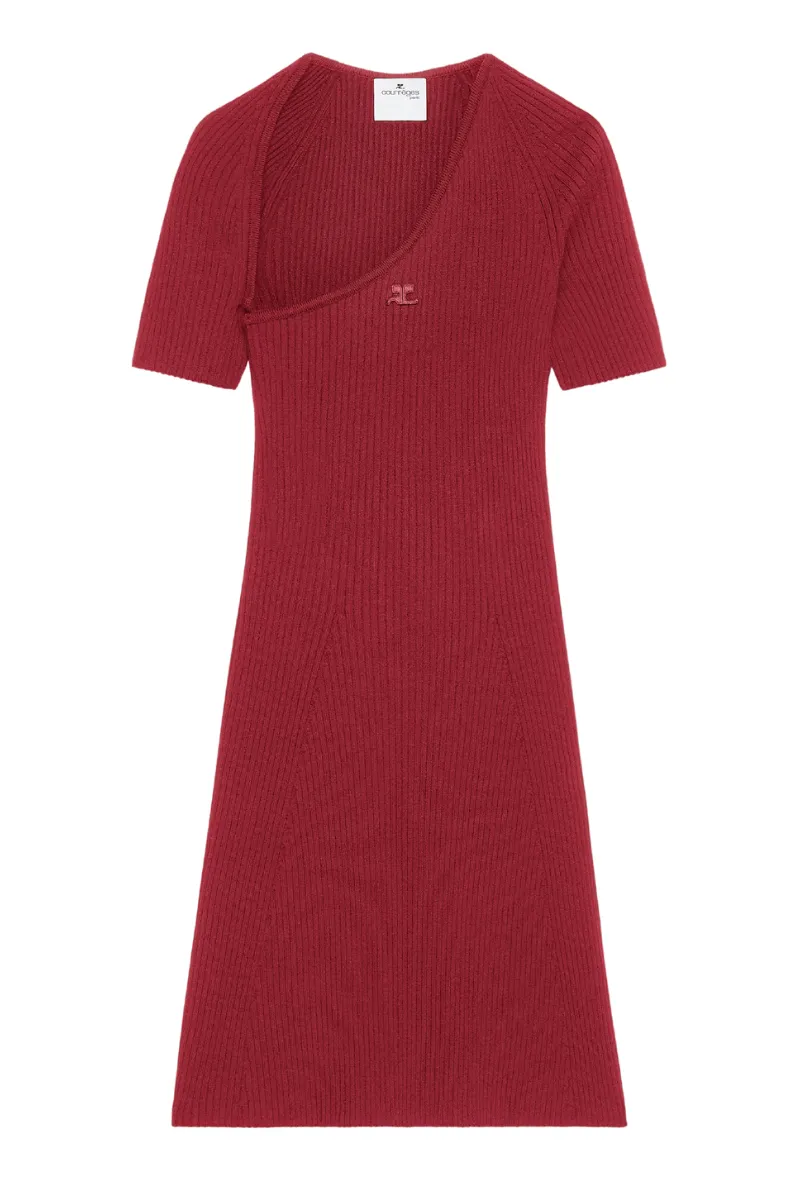 Mini Slash Rib Knit Dress