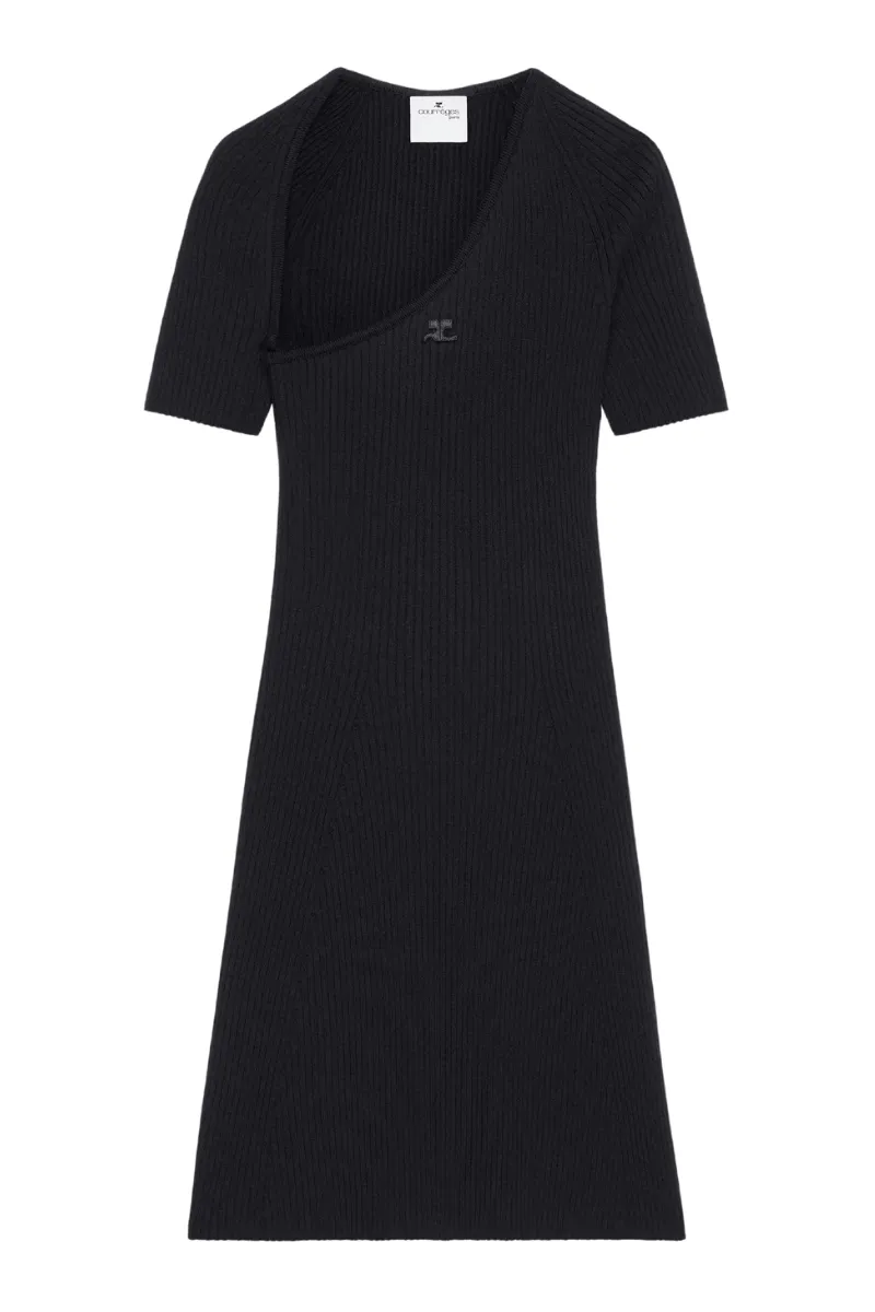 Mini Slash Rib Knit Dress