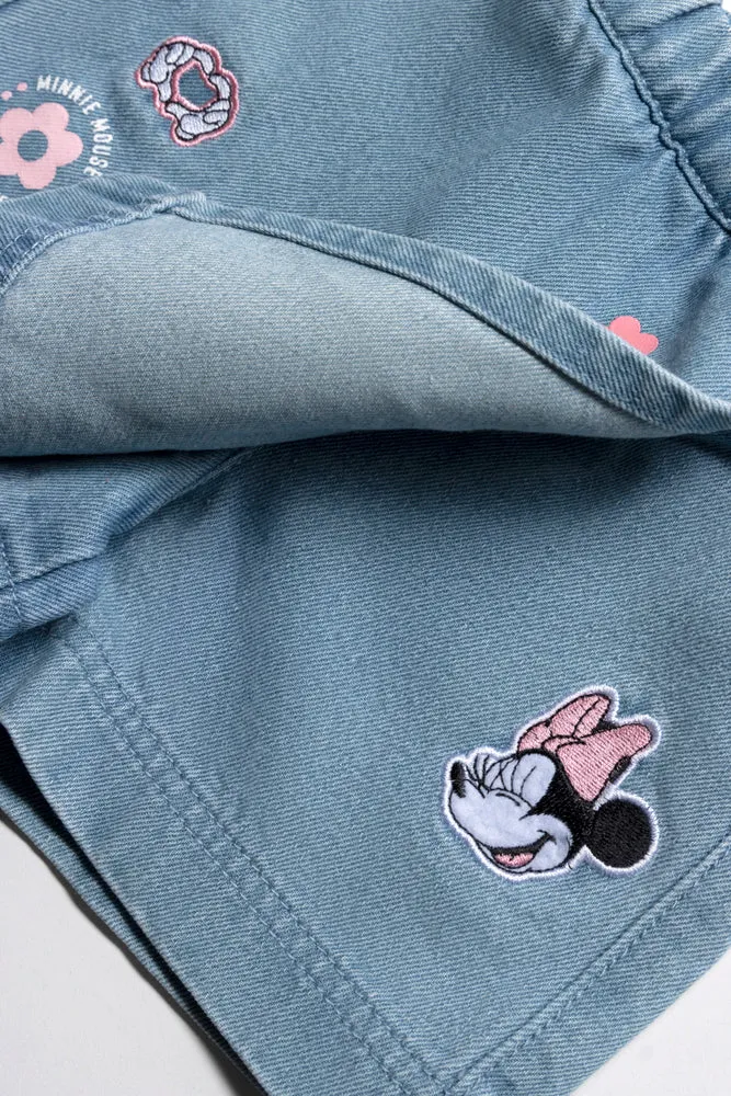 Minnie Mouse Denim Skort Light Wash