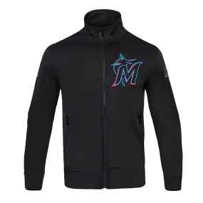 MLB MIAMI MARLINS CLASSIC MEN'S DK TRACK JACKET (BLACK)