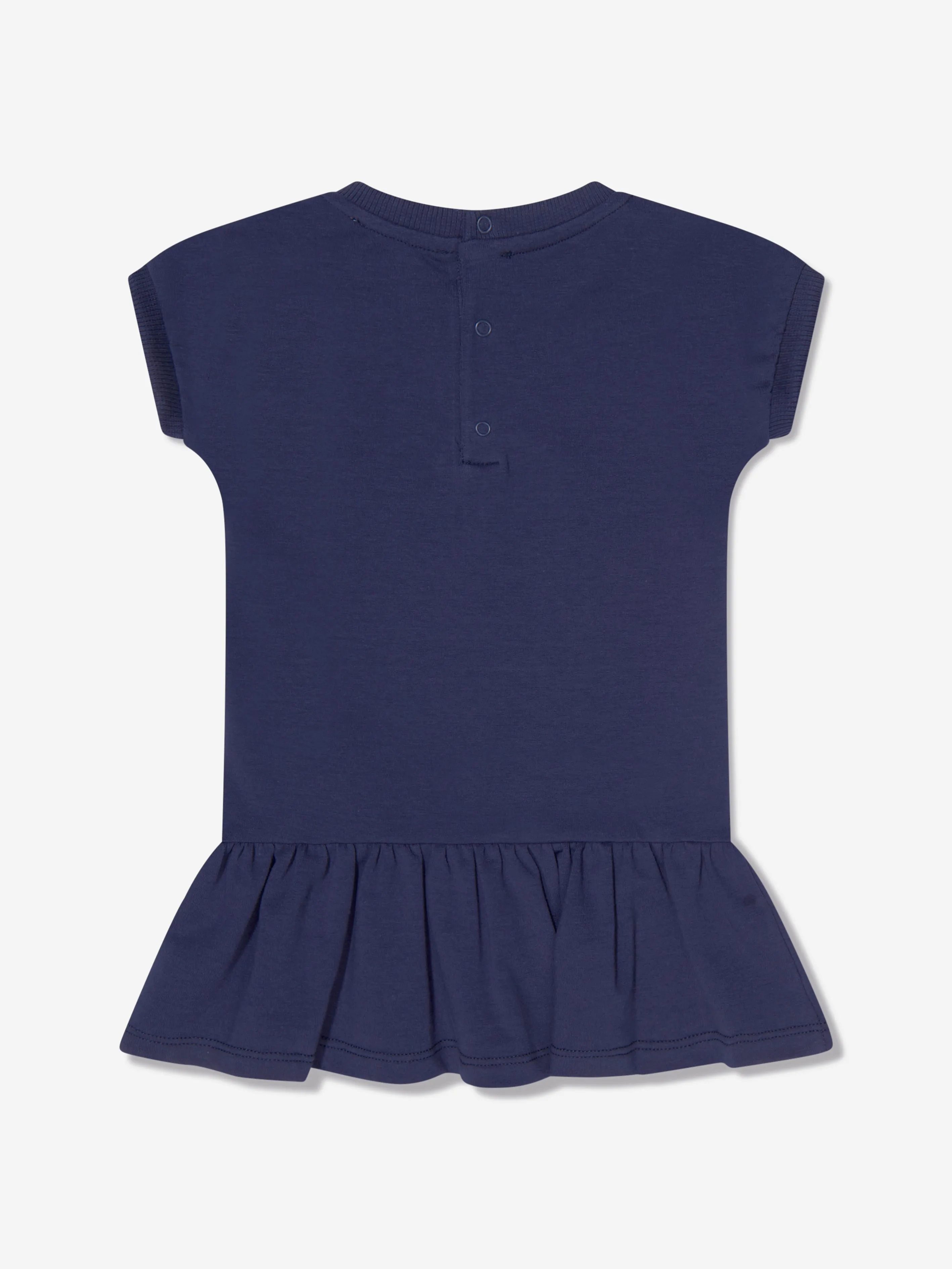 Moschino Baby Girls Teddy Flower Dress in Navy