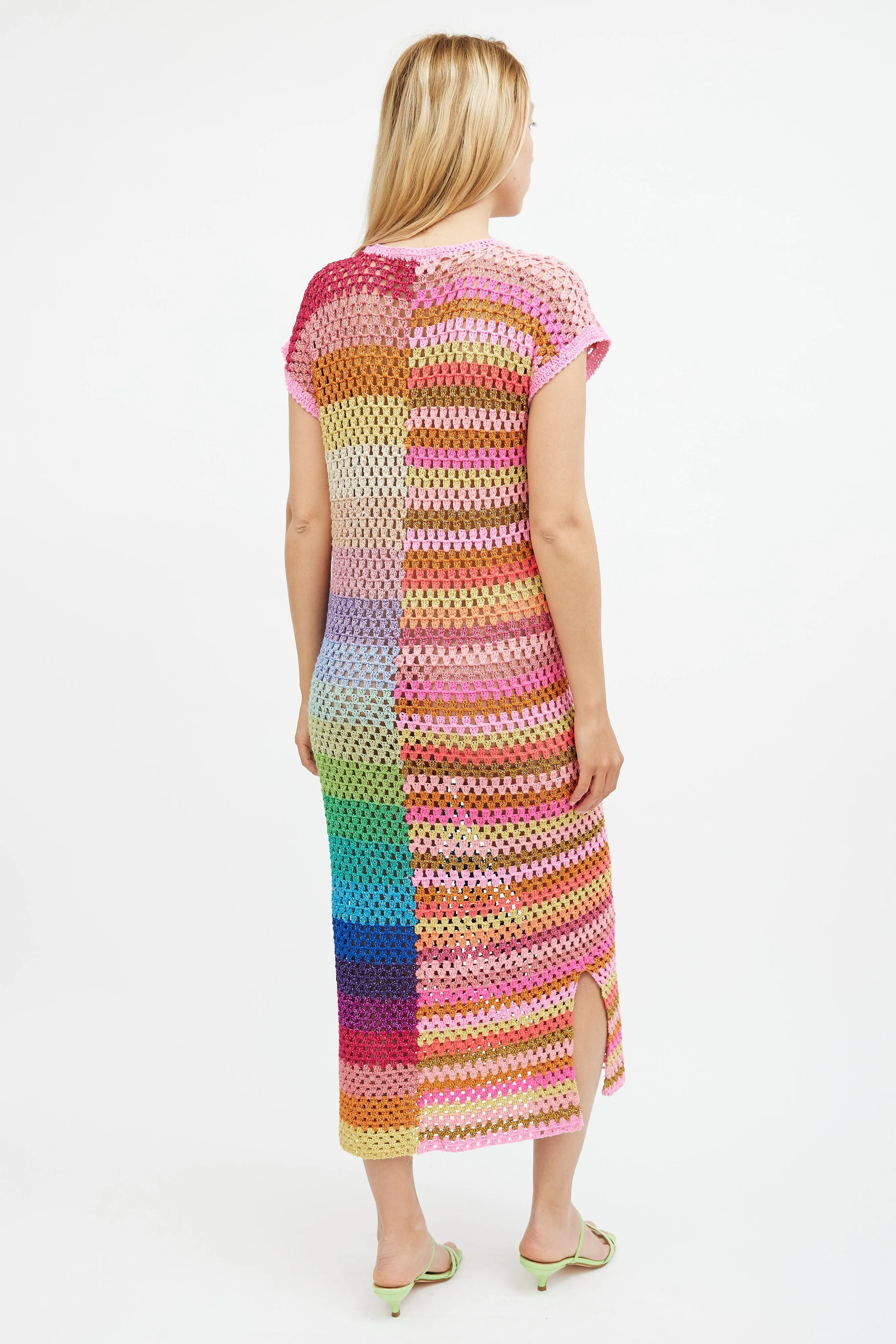 Multicolour Knit Maxi  Dress