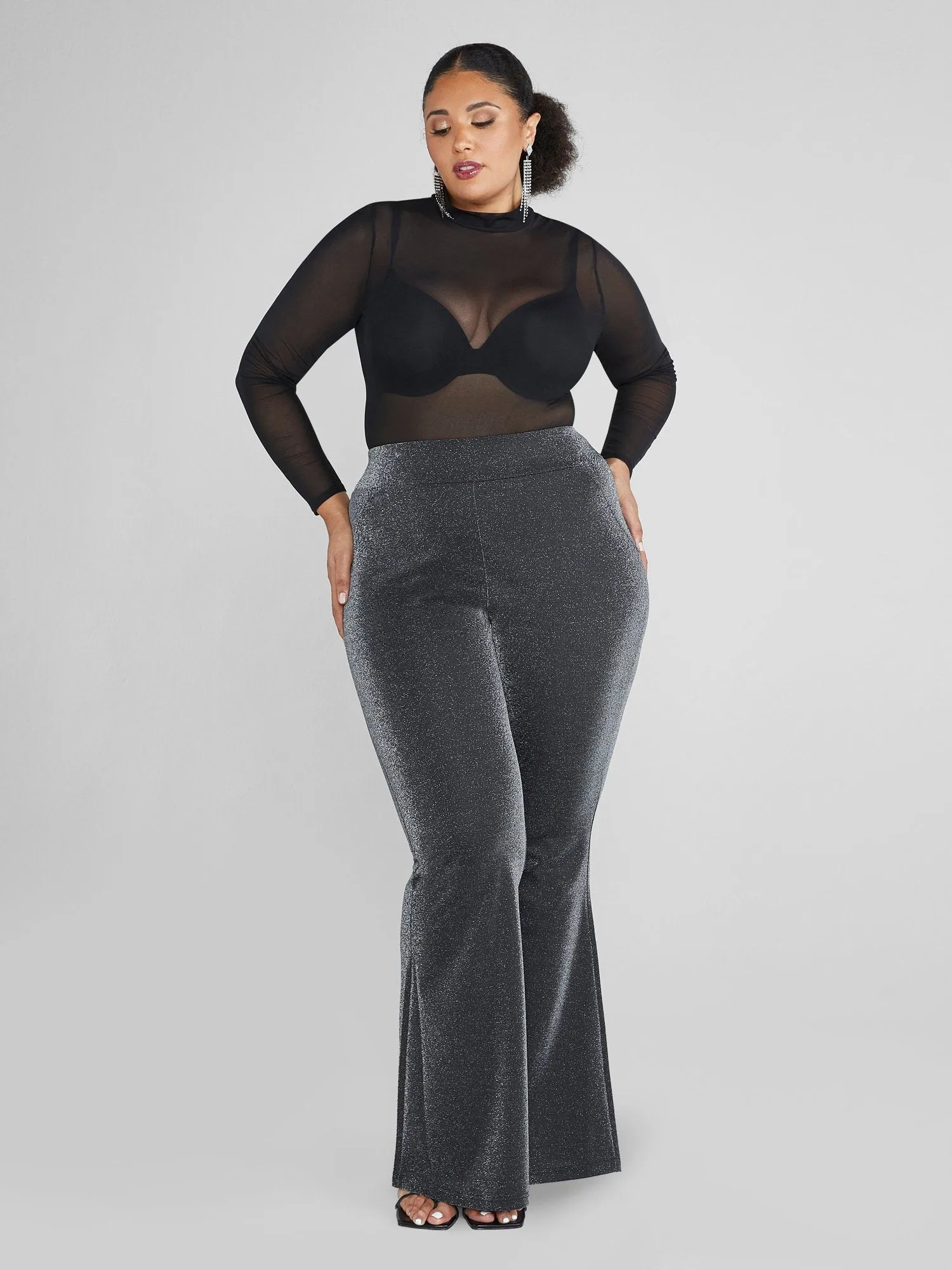Myka Shimmer Knit Flare Pants