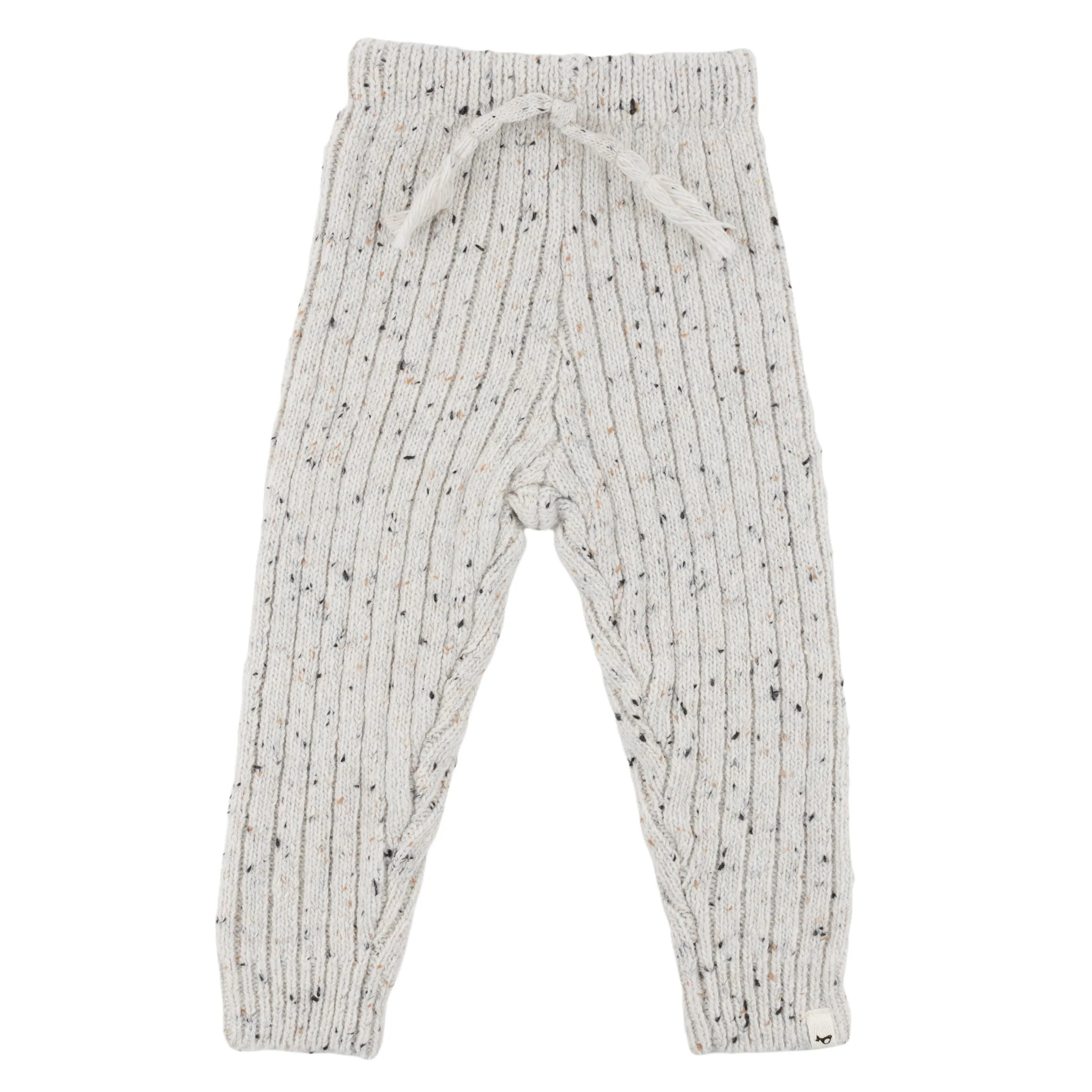 oh baby! Speckled Ribbed Knit Legging - Snowy