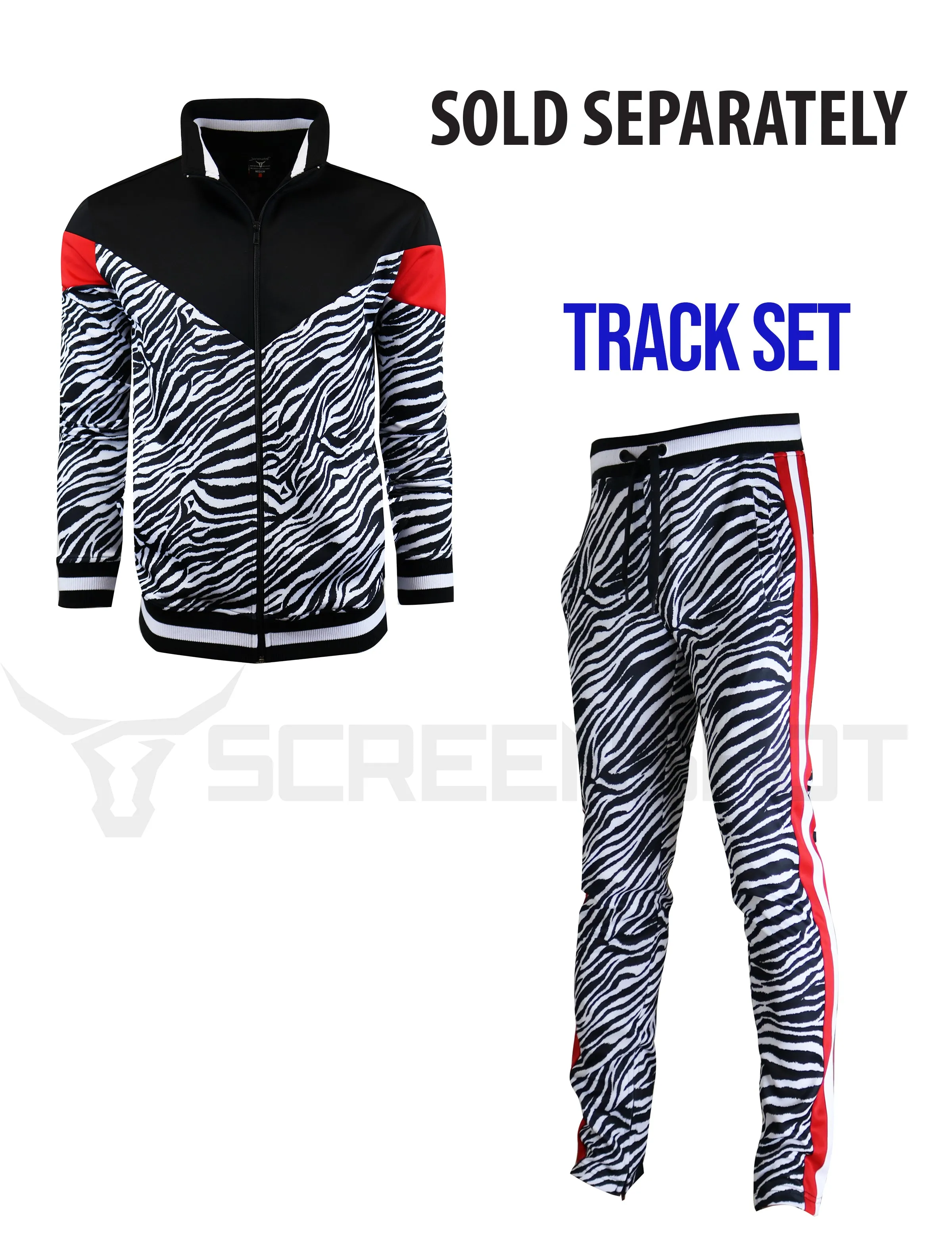 P11005-PRINT TRACK PANTS (BLACK/ZB)