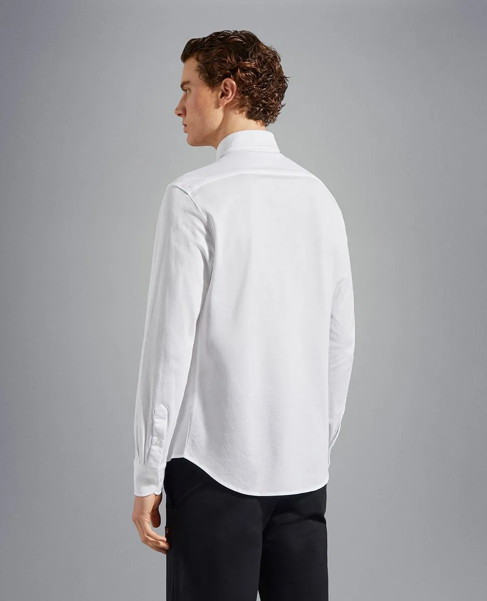 PAUL&SHARK Jersey Pique Knit Shirt WHITE