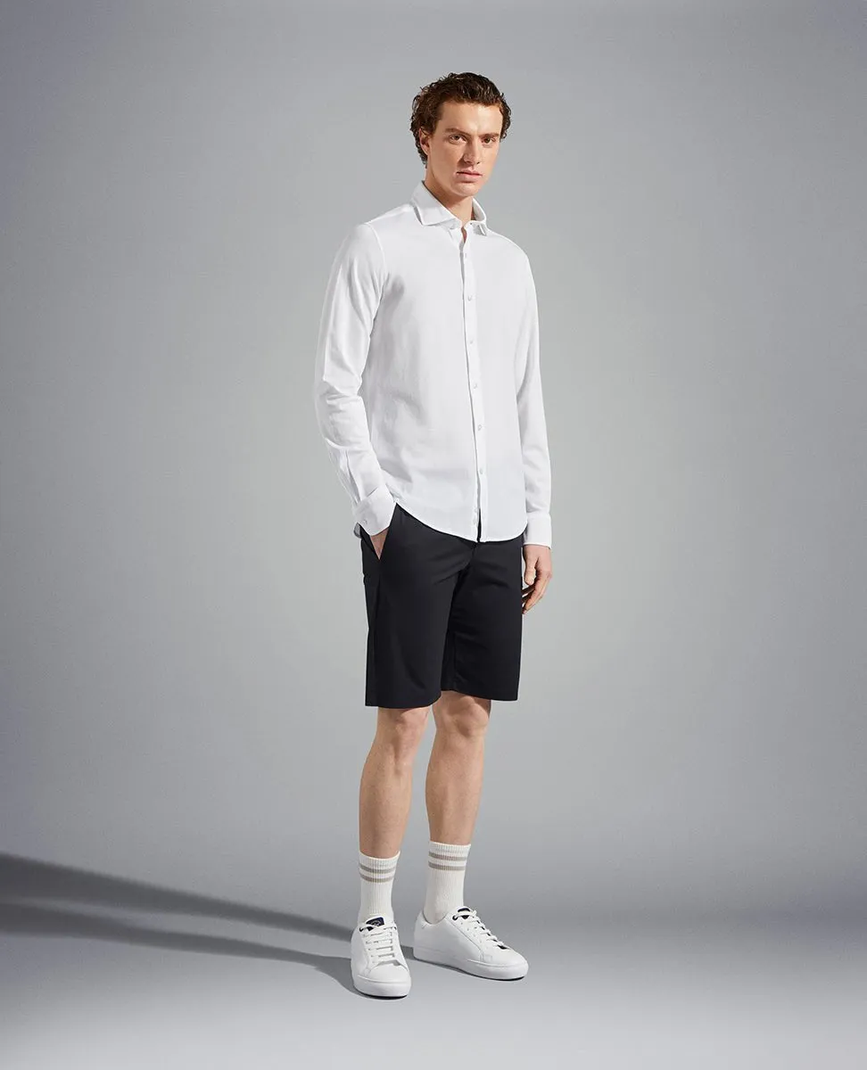 PAUL&SHARK Jersey Pique Knit Shirt WHITE