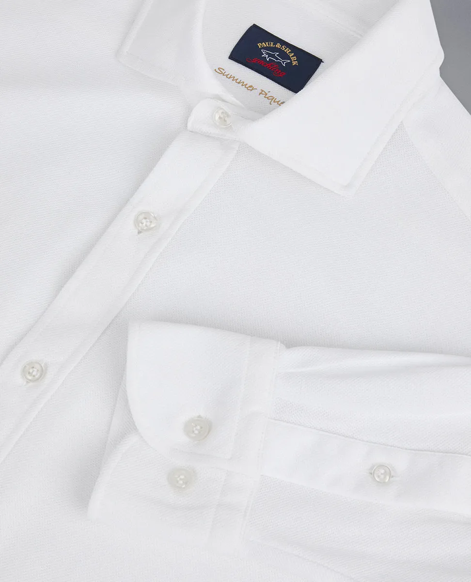 PAUL&SHARK Jersey Pique Knit Shirt WHITE