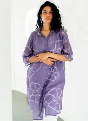 Periwinkle Bandhej Tunic Set