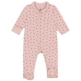 Petit Bateau Baby Girls Pink Hearts Pyjama