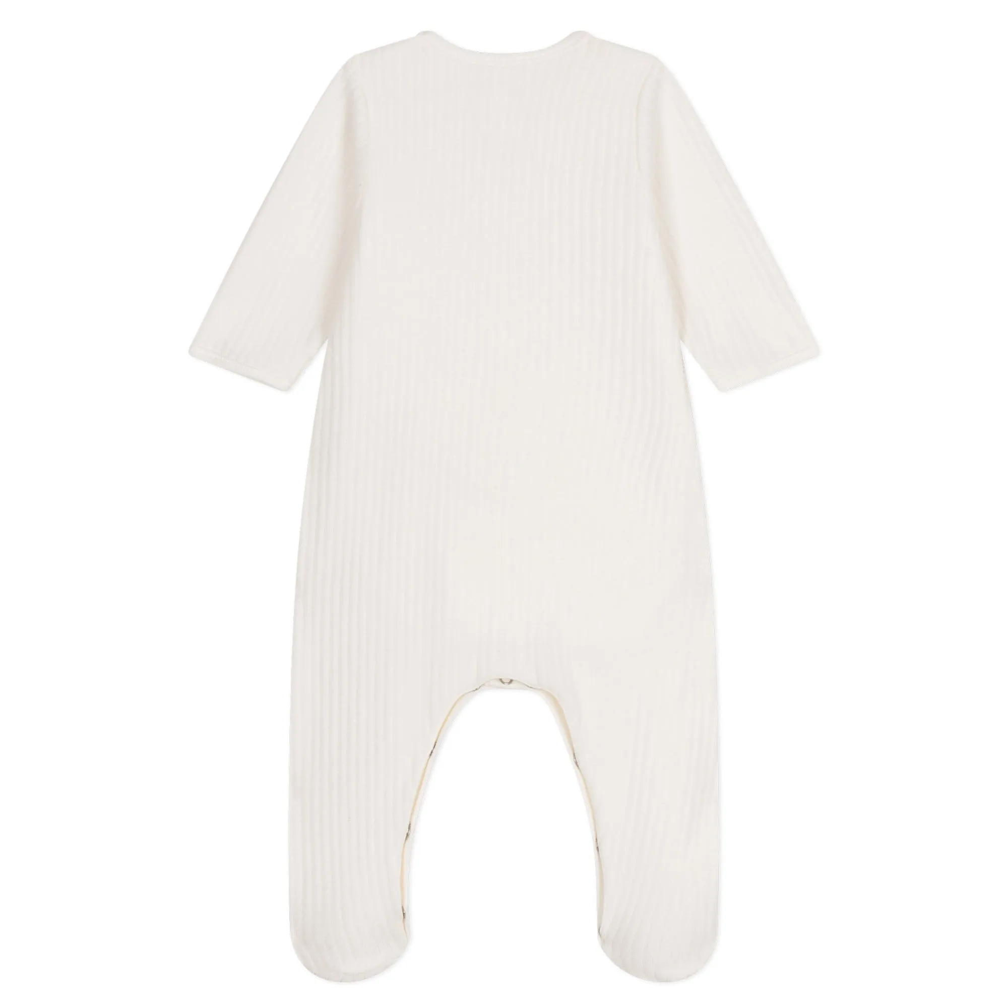 Petit Bateau Baby White Velour Pyjama
