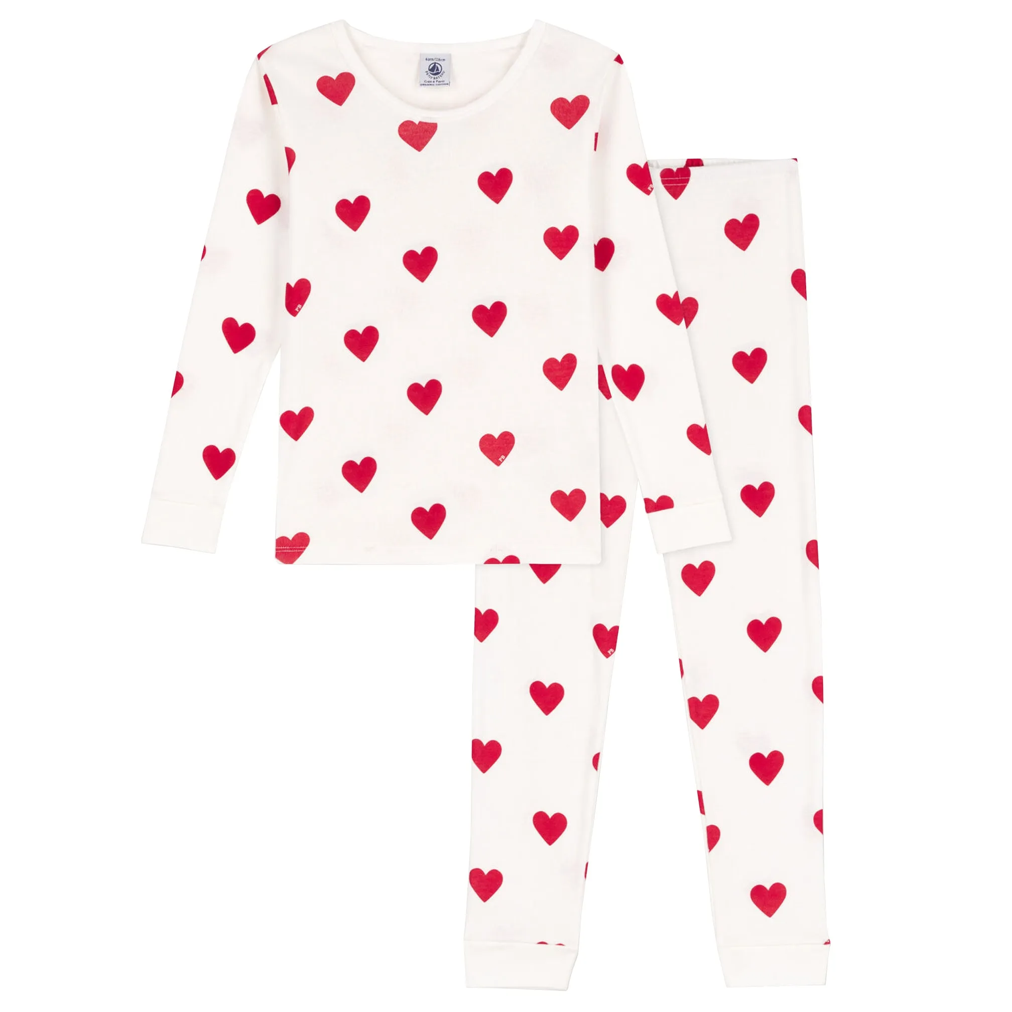 Petit Bateau Snugfit Heart Print Pyjamas