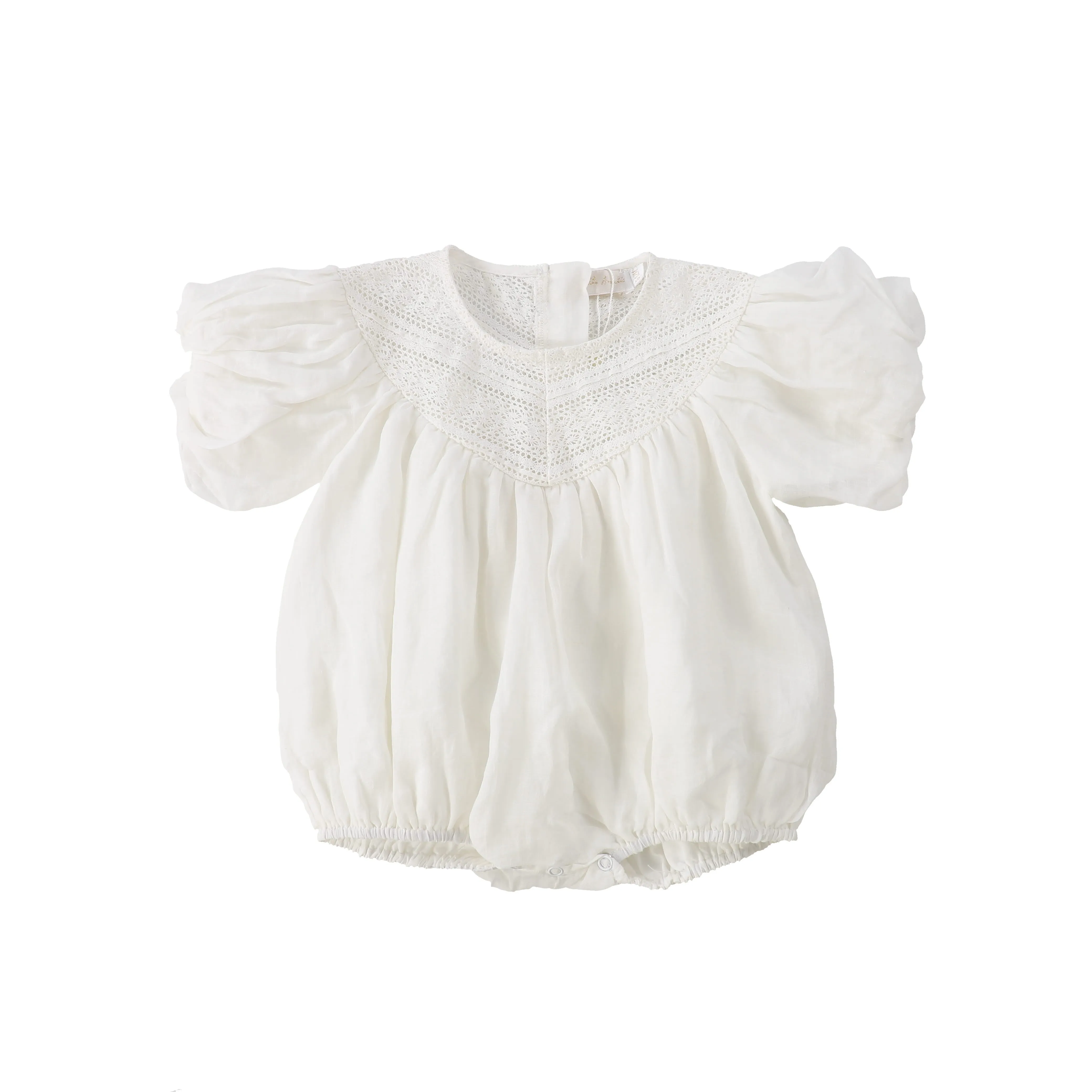PETITE AMALIE WHITE LACE DETAIL ROMPER